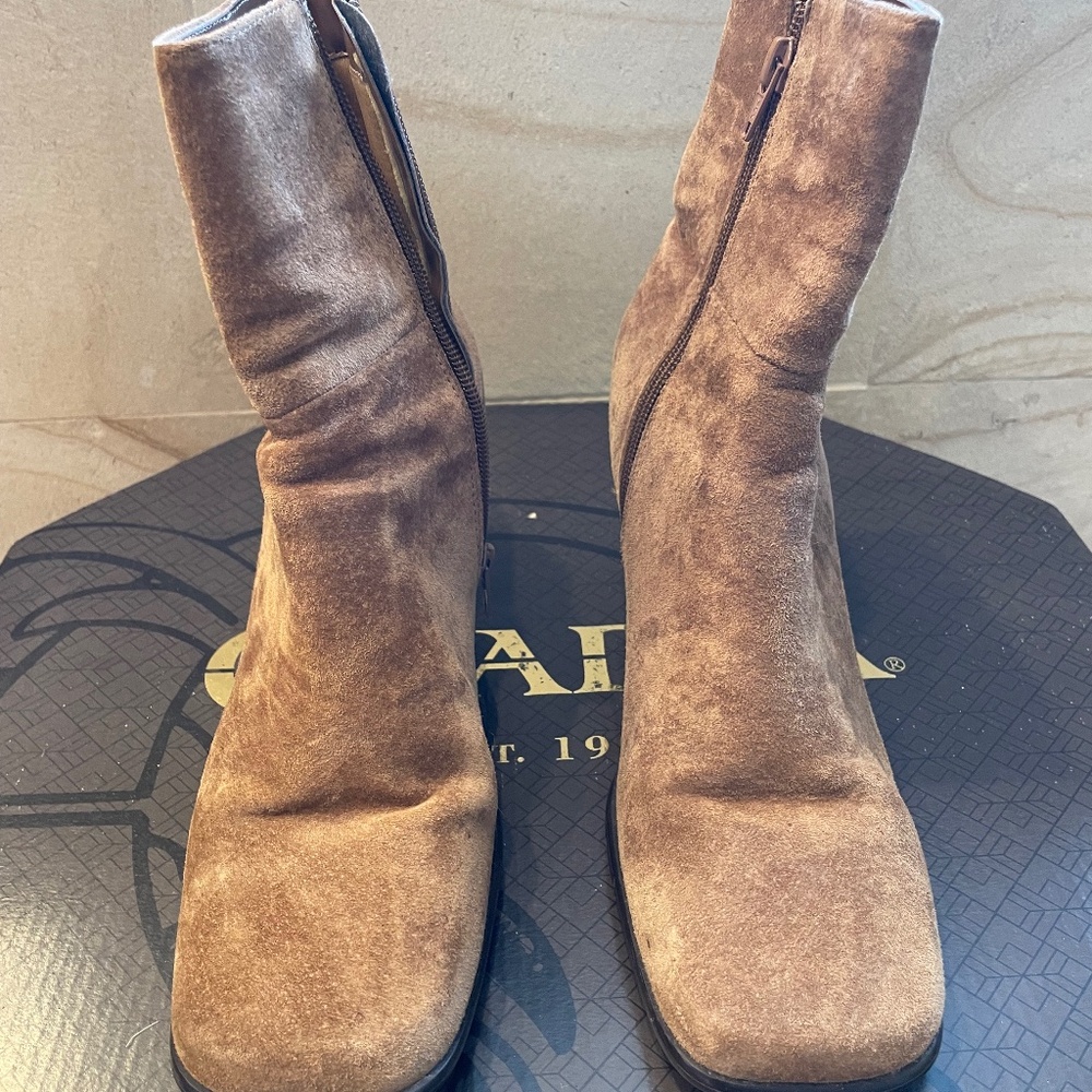 Suede tan boots